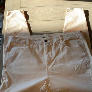 NWNT PLUS SIZE American Eagle   Beige Velvet Hight Rise pants